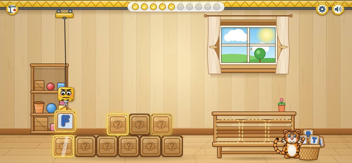 The pairs crane: stacked wooden crates with lids, next to a seahorse.